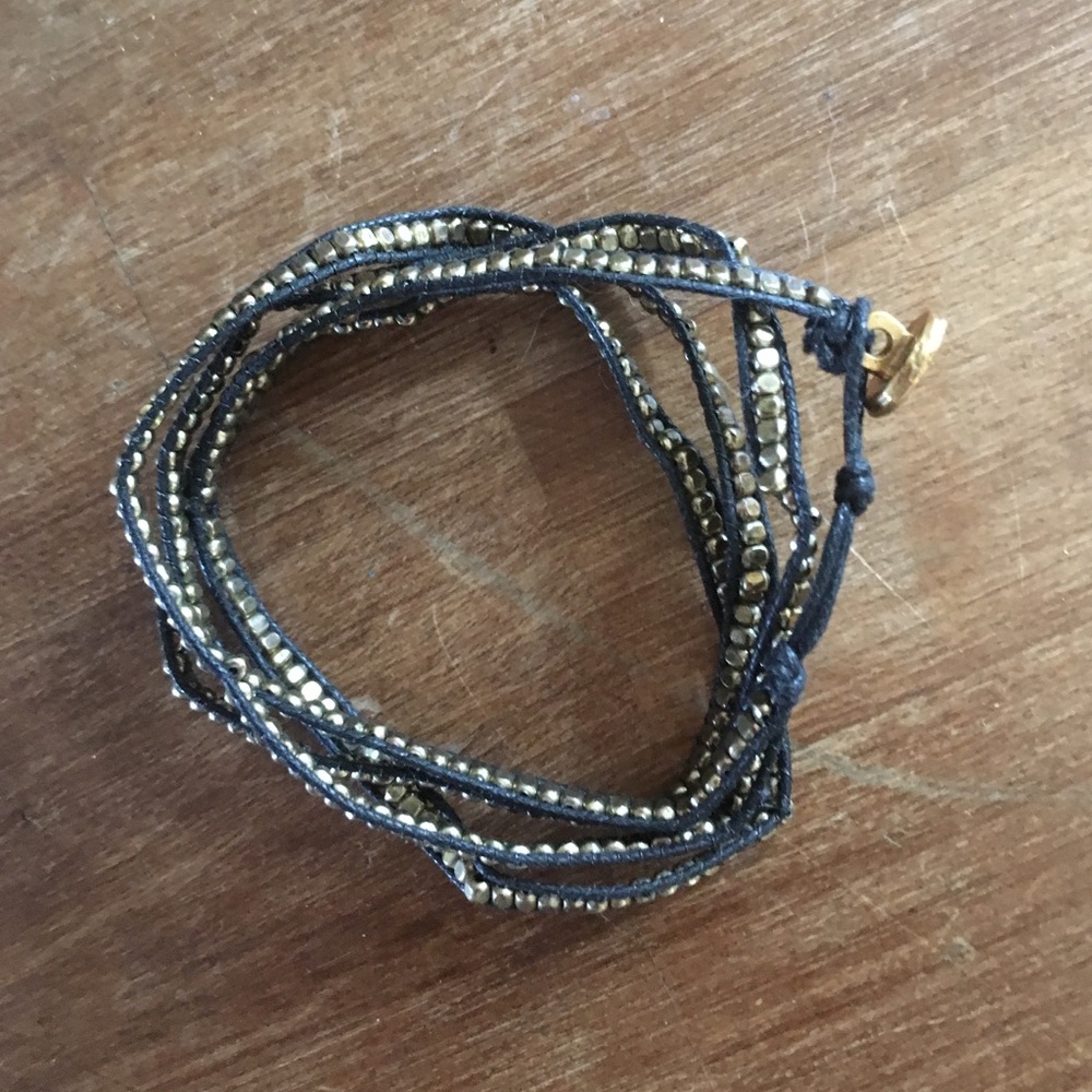 Pretty 2 chic gold bead wrap bracelet